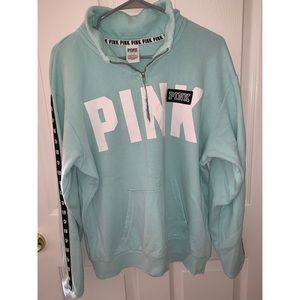 Pink quarter zip sweatshirt